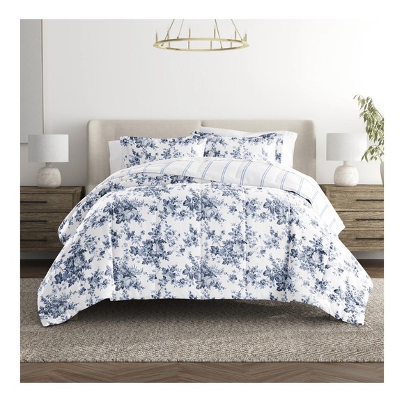 ienjoy Home Other - Reversible Floral Botanical Seersucker Breathable Comforter Set Queen 3 Pc $139